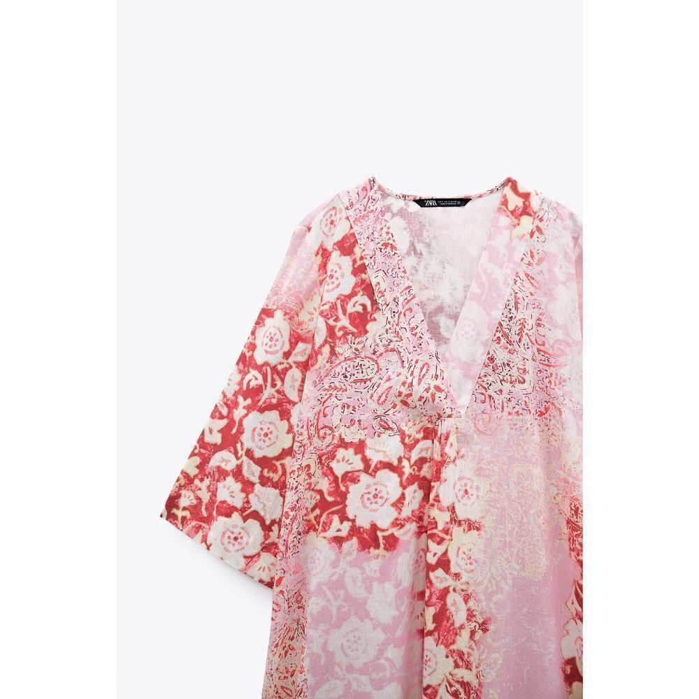 ZARA Linen Blend Tunic Dress New - Picture 5 of 7